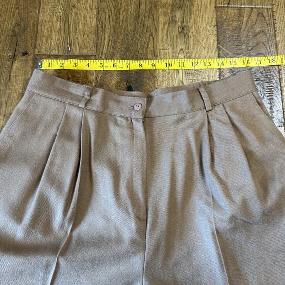 VTG Kim Rogers 100% Wool Blazer & Shorts Set Camel Coat Jacket Womens Plus Sz 18 - Picture 12 of 16